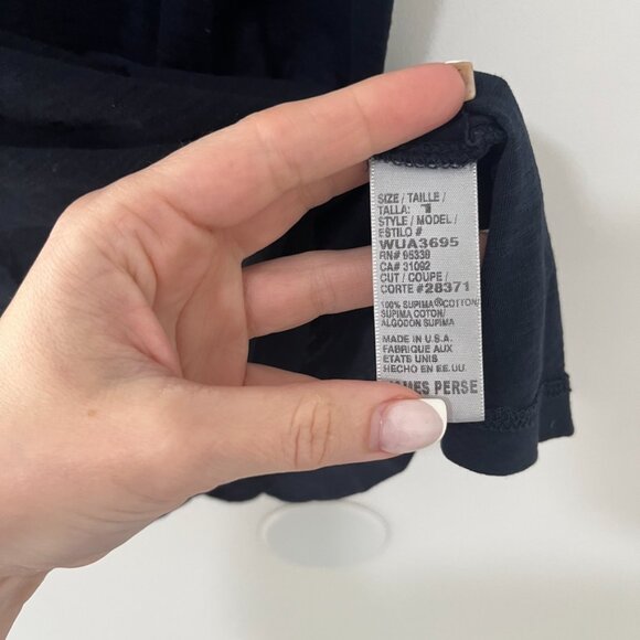 Standard James Perse dark navy blue Short Sleeve Tee Size 1 - Picture 4 of 6